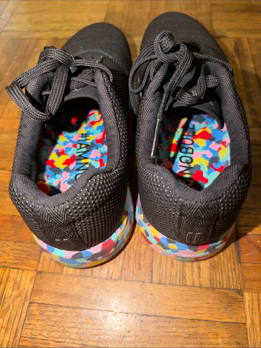 NEW (no box) Nobull unisex Black Impact Daisy Floral Trainer Sneakers shoes - Picture 3 of 5